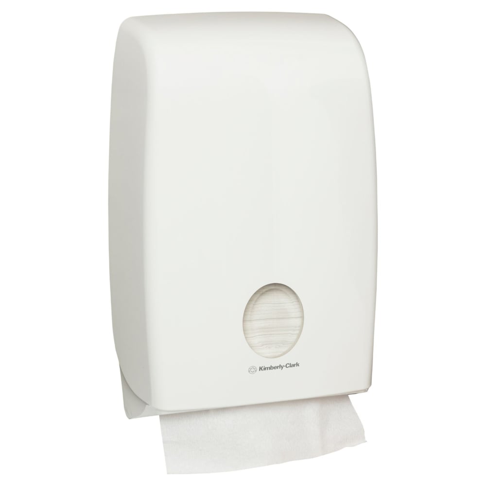 Kimberly-Clark Professional® Aquarius® Multifold Paper Towel Dispenser Double (70230), White, 1 Dispenser / Case (1 Dispenser)